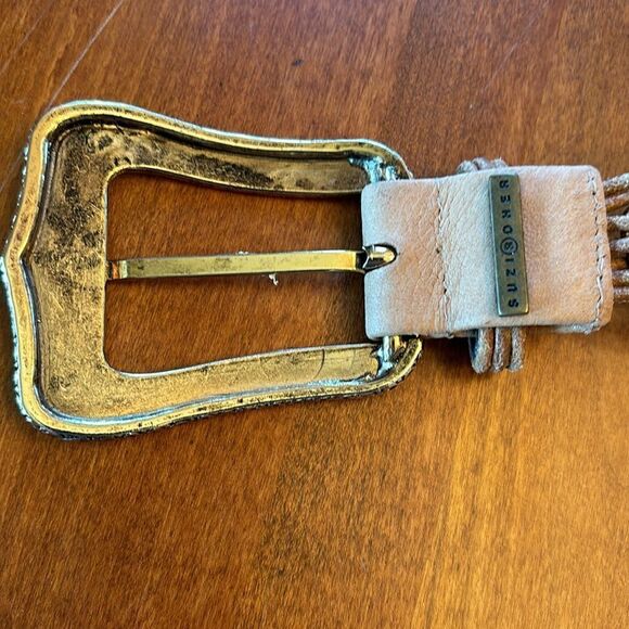 Suzi Roher Macrame Suede Belt with Gold Buckle main image 5